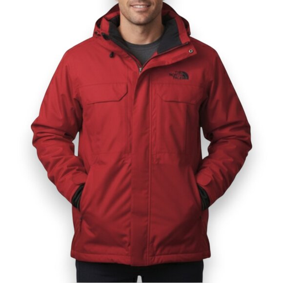 The North Face Red HyVent 3-in-1 Ski & Snow Softshell & Fleece Jacket - Men's M - Picture 1 of 16